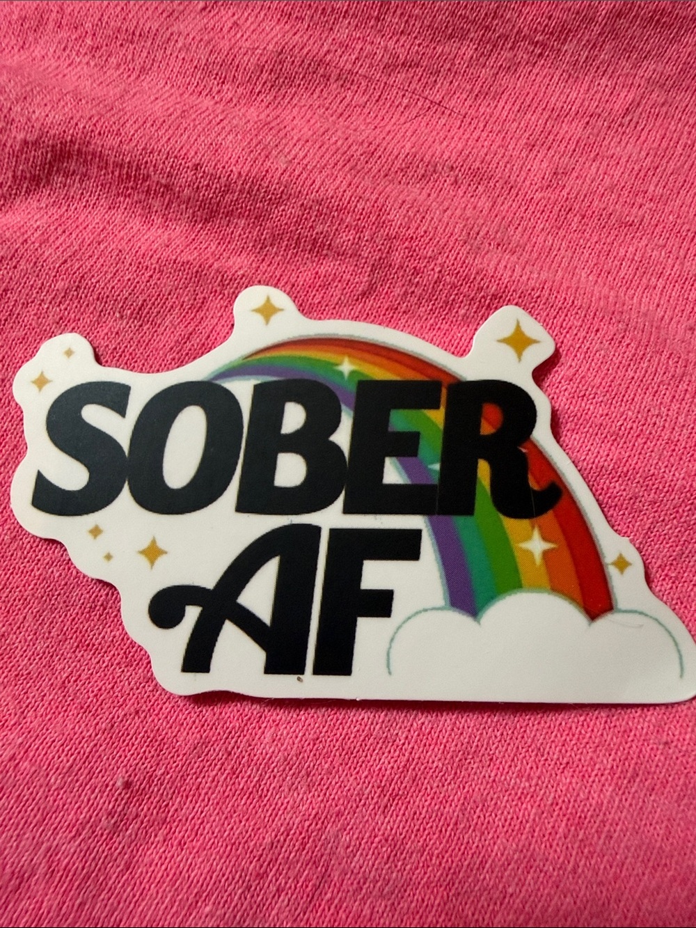 Sober AF Rainbow Sticker — Colorful Pride Design